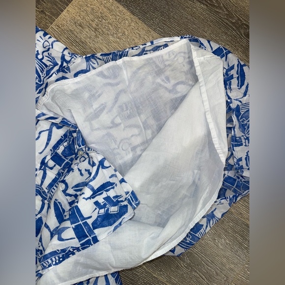 🌺 Vineyard Vines Blue and White lighthouse Sleeveless Shirt Dress - Picture 9 of 10